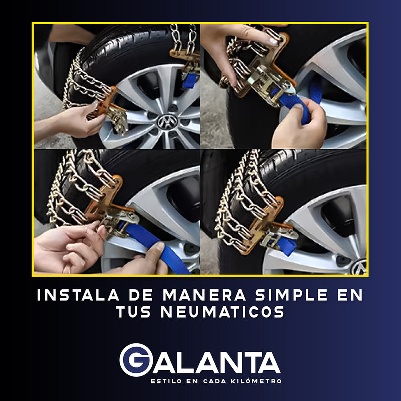 Cadenas Para Nieve Auto Camioneta Galanta Set x6 225-275mm