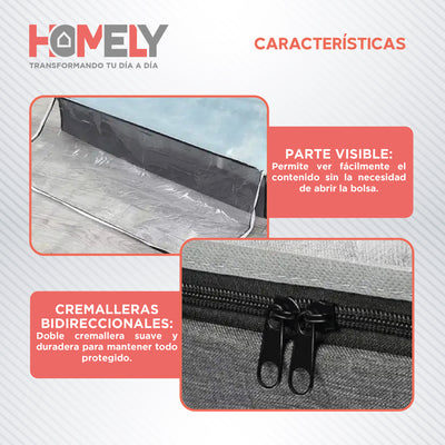 Bolsas Organizadoras Bajo Cama Homely Contenedor 90L Set X2
