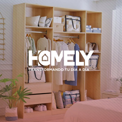 Bolsas Organizadoras Almacenamiento Homely Cajas plasticas Pvc Transparente 40 Litros Set X4