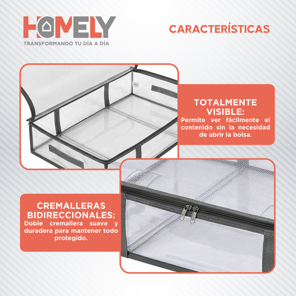 Cremalleras bidireccionales dobles de la bolsa organizadora Homely