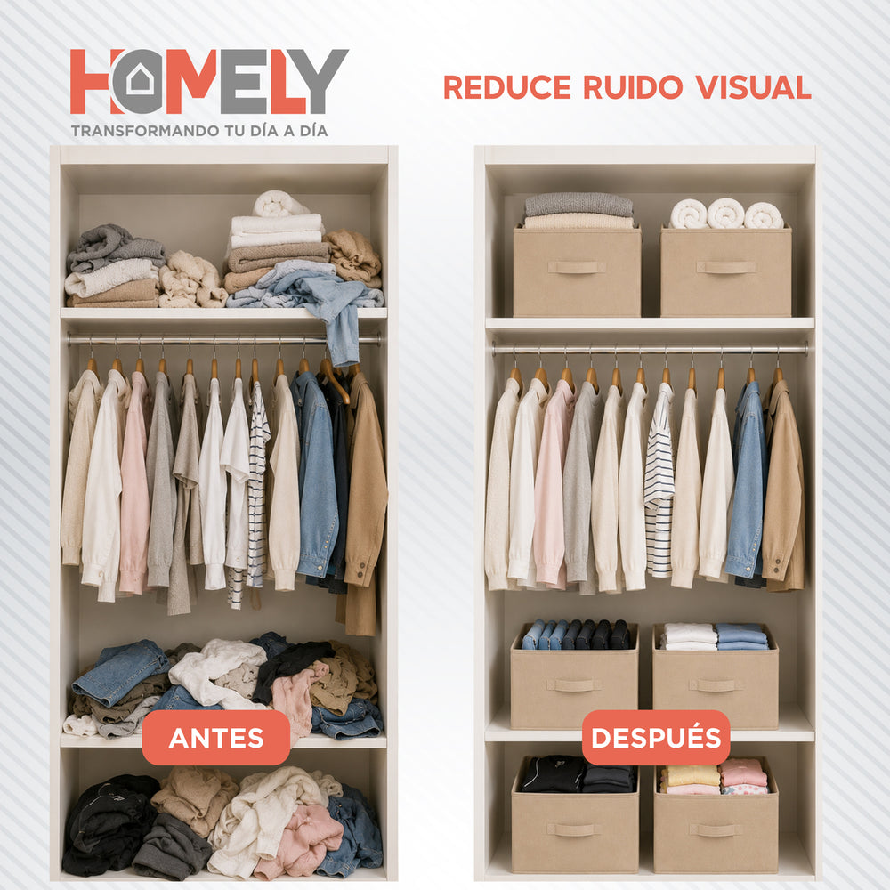 Cajas organizadoras Homely para el clóset