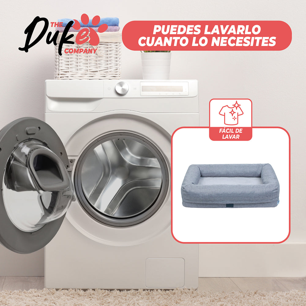 Cama de Perro Cuadrada Talla M 70x50 cm Gris