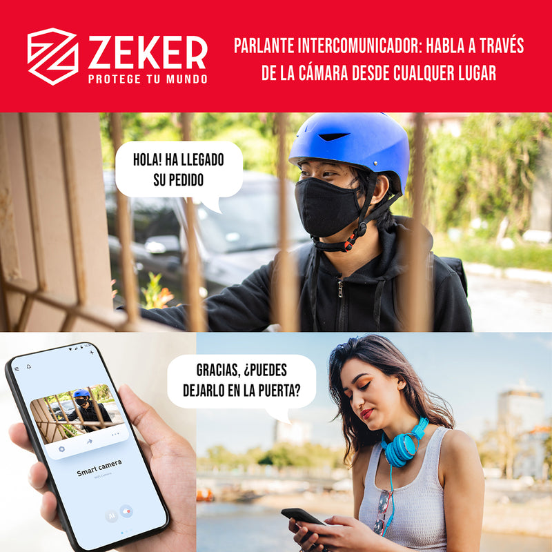 Cámara de Seguridad Wifi Exterior Impermeable Zeker 2MP 5G