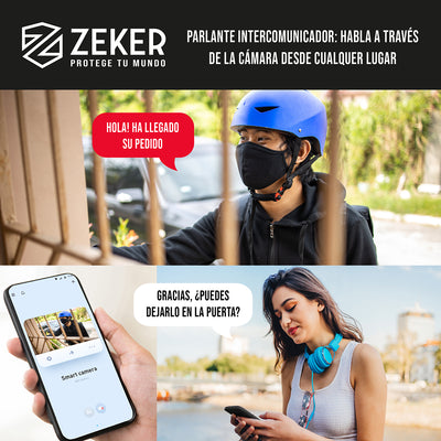Camara De Seguridad Wifi Exterior Impermeable Zeker 4mp 5g