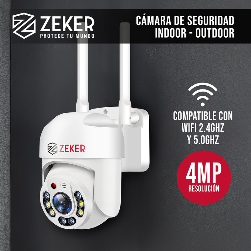 Pack X2 Camara De Seguridad Wifi Impermeable Zeker 4mp 5g