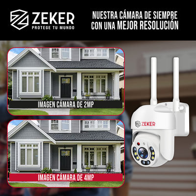 Pack X2 Camara De Seguridad Wifi Impermeable Zeker 4mp 5g