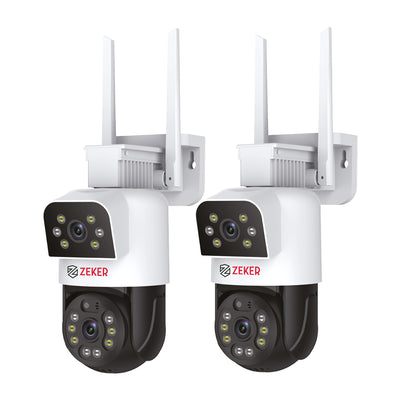 Pack x2 Cámara De Seguridad 5G Zeker Doble 4MP Impermeable
