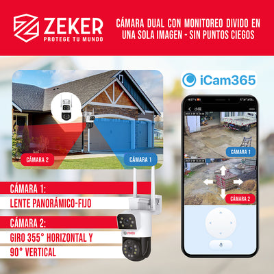 Pack x2 Cámara De Seguridad 5G Zeker Doble 4MP Impermeable