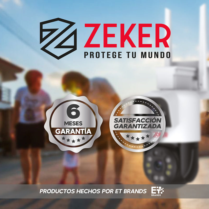 Camara De Seguridad 5g Zeker Doble 8mp Exterior Impermeable