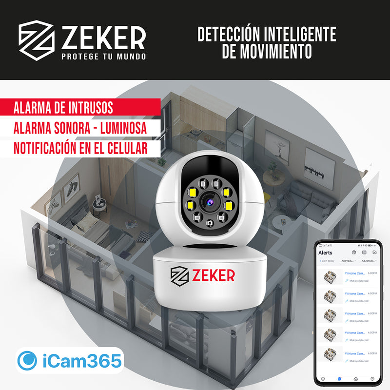 Pack X2 Camara De Seguridad Interior Wifi Ip Zeker 4mp 5g