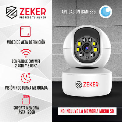 Pack X3 Camara De Seguridad Interior Wifi Ip Zeker 4mp 5g