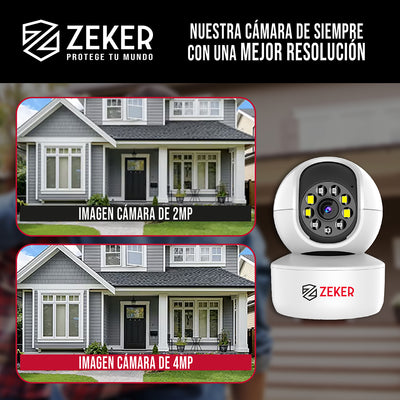 Pack X3 Camara De Seguridad Interior Wifi Ip Zeker 4mp 5g