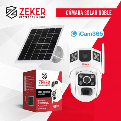 Cámara De Seguridad 2.4G Zeker Solar Duo 3MP Ext Impermeable