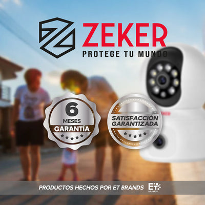 Camara De Seguridad Interior Doble Zeker 4MP 5G Wifi IP x2