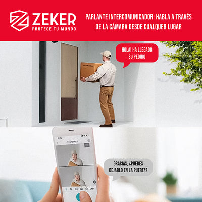 Camara de Seguridad Domo Zeker 4MP 5G Wifi Impermeable X3