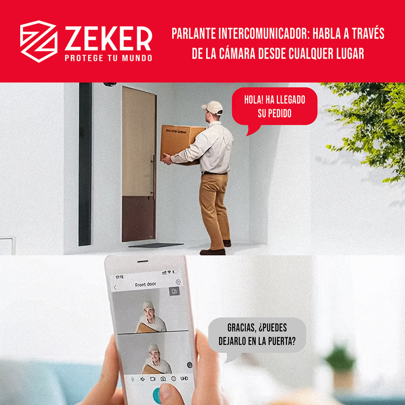 Camara de Seguridad Domo Zeker 4MP 5G Wifi Impermeable X3