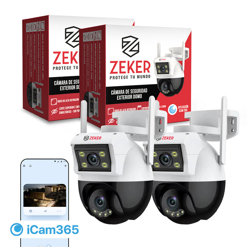 Camara de Seguridad Domo Zeker 4MP 5G Wifi Impermeable X2