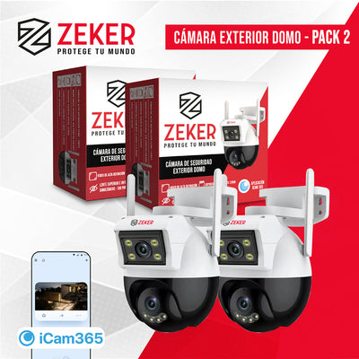 Camara de Seguridad Domo Zeker 4MP 5G Wifi Impermeable X2
