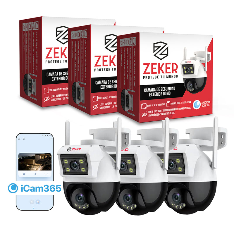 Camara de Seguridad Domo Zeker 4MP 5G Wifi Impermeable X3