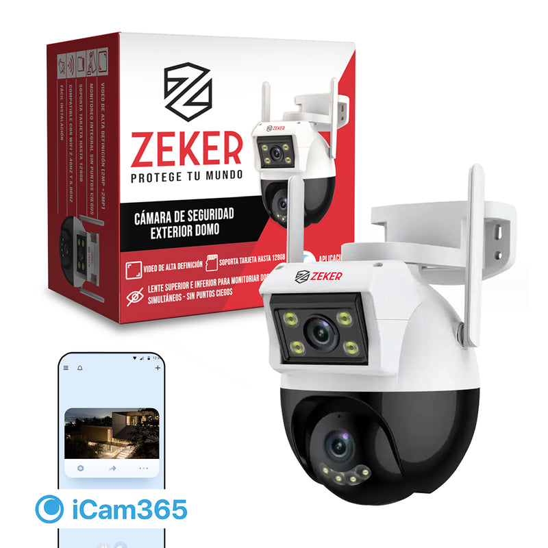 Camara de Seguridad Domo Zeker 4MP 5G Wifi Impermeable