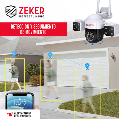 Camara De Seguridad Helicopter Zeker 6MP 5G Wifi Exterior X2