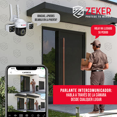 Camara De Seguridad Helicopter 6MP 5G Wifi Zeker Exterior x3