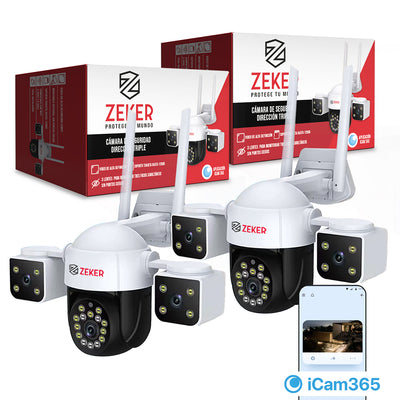Camara De Seguridad Helicopter Zeker 6MP 5G Wifi Exterior X2