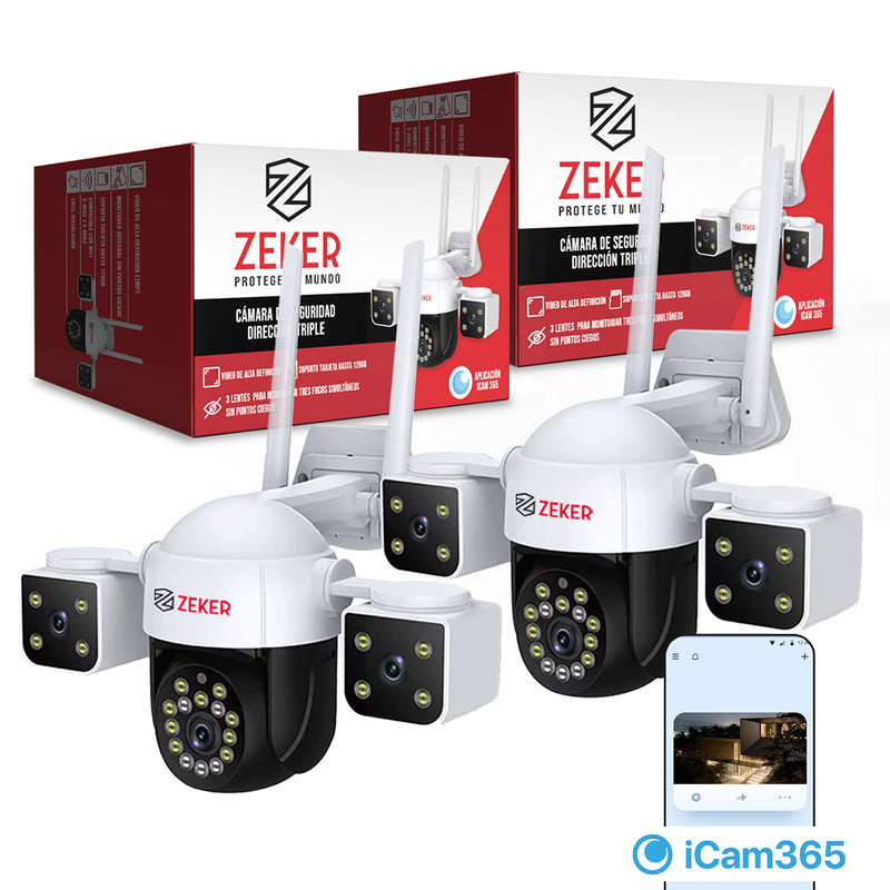 Camara De Seguridad Helicopter Zeker 6MP 5G Wifi Exterior X2