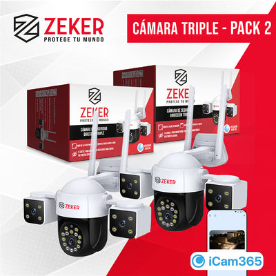 Camara De Seguridad Helicopter Zeker 6MP 5G Wifi Exterior X2