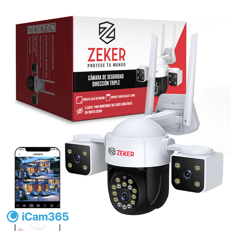 Camara De Seguridad Helicopter 6MP 5G Wifi Zeker Exterior