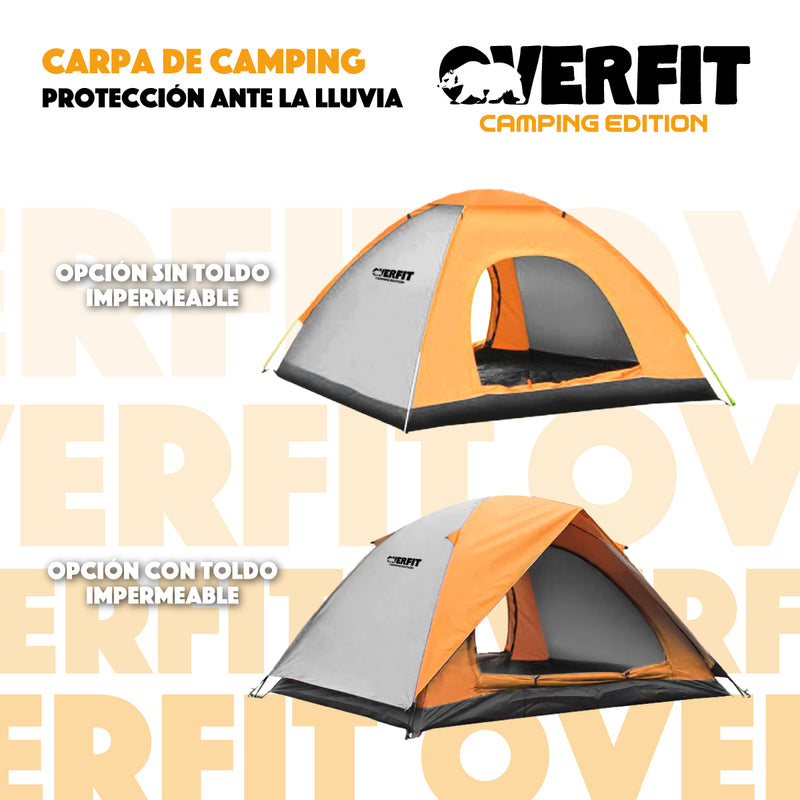 Carpa De Camping 4 Personas Iglu Overfit Impermeable 500mm Tienda de Campaña Para Acampar  2.2 x 1.4 x 2.5 Metros