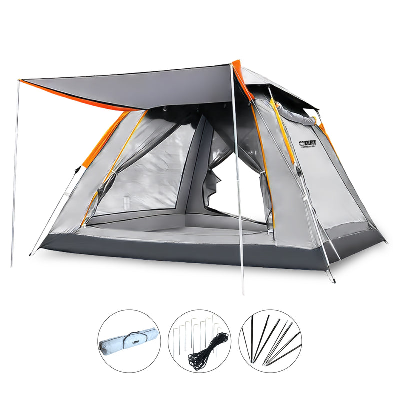 Carpa De Camping 6 Personas Telescopica Overfit Impermeable 500mm Tienda De Campaña Para Acampar 3 X 3 X 2 Metros