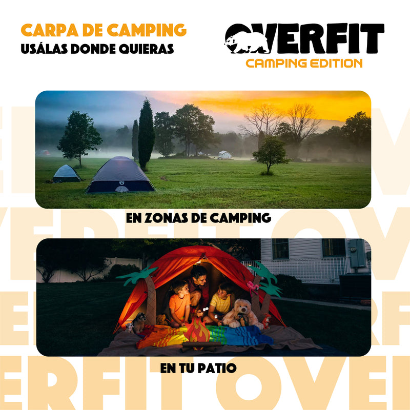 Carpa De Camping 6 Personas Telescopica Overfit Impermeable 500mm Tienda De Campaña Para Acampar 3 X 3 X 2 Metros