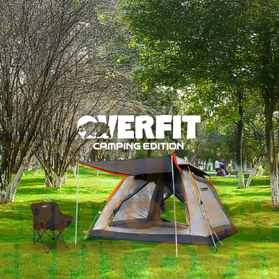 Carpa De Camping 6 Personas Telescopica Overfit Impermeable 500mm Tienda De Campaña Para Acampar 3 X 3 X 2 Metros