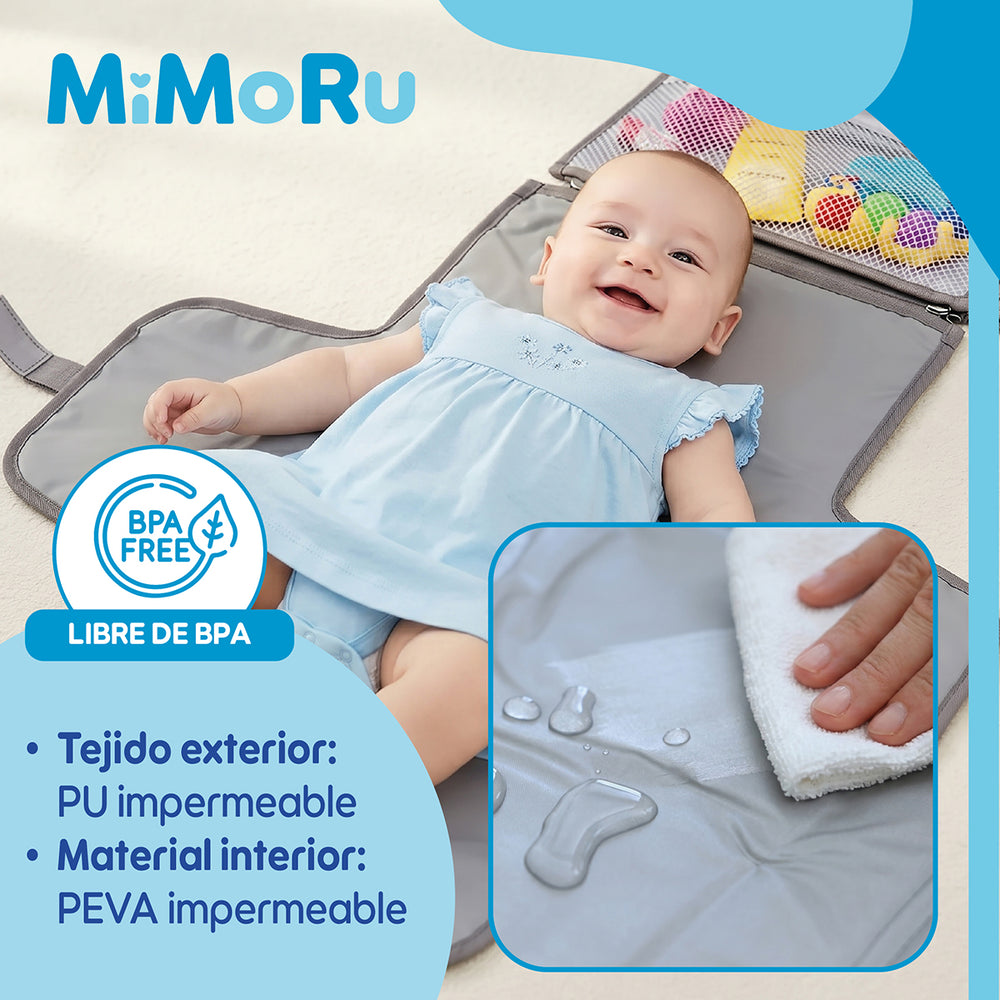 Mudador Portatil Bebe Impermeable Mimoru Cambiador Plegable