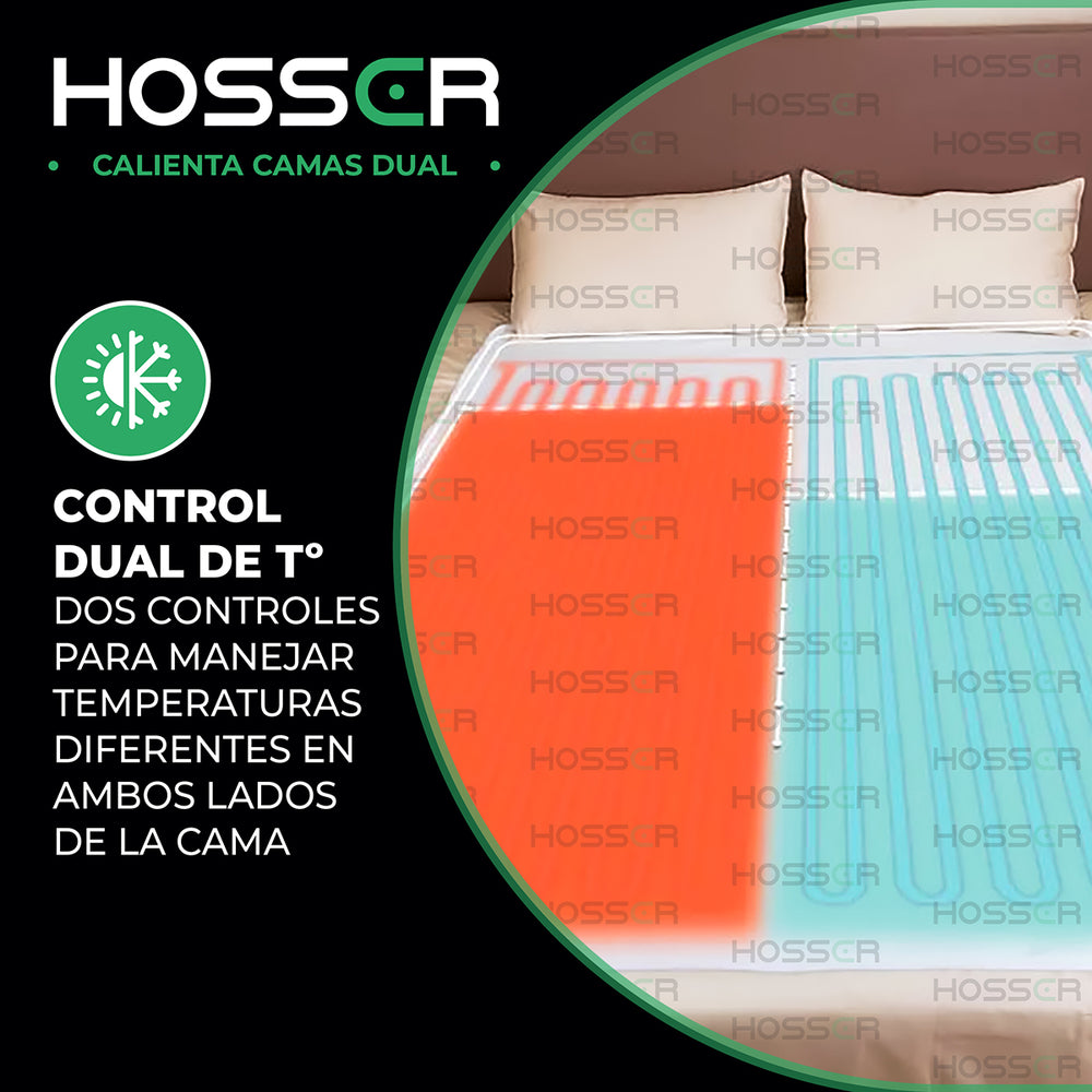 Calienta Camas King Dual Hosser 180x200cm Electrico