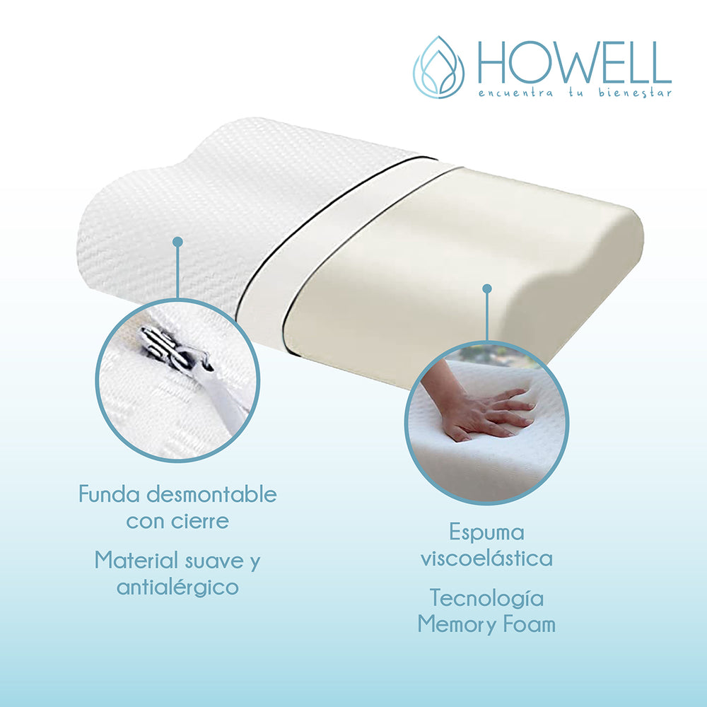 Pack Almohada Ortopédica Y Cojín Piernas Memory Terapeuticas