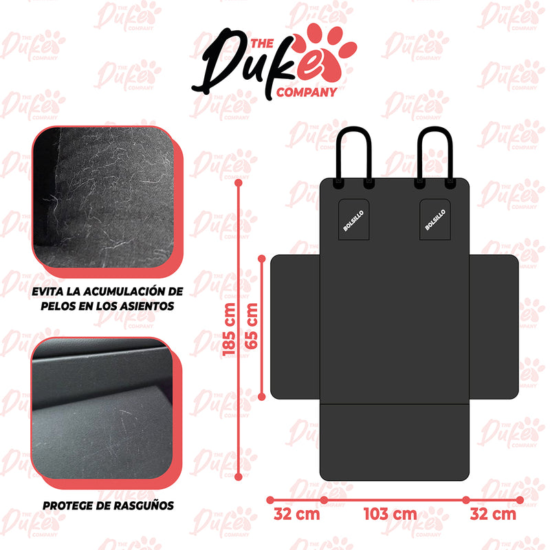 Funda Cobertor Maletero Auto Para Mascotas Duke Asiento