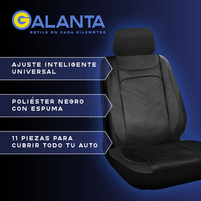 Funda Cubre Asiento Galanta Luxury negro 4.8mm 18D foam