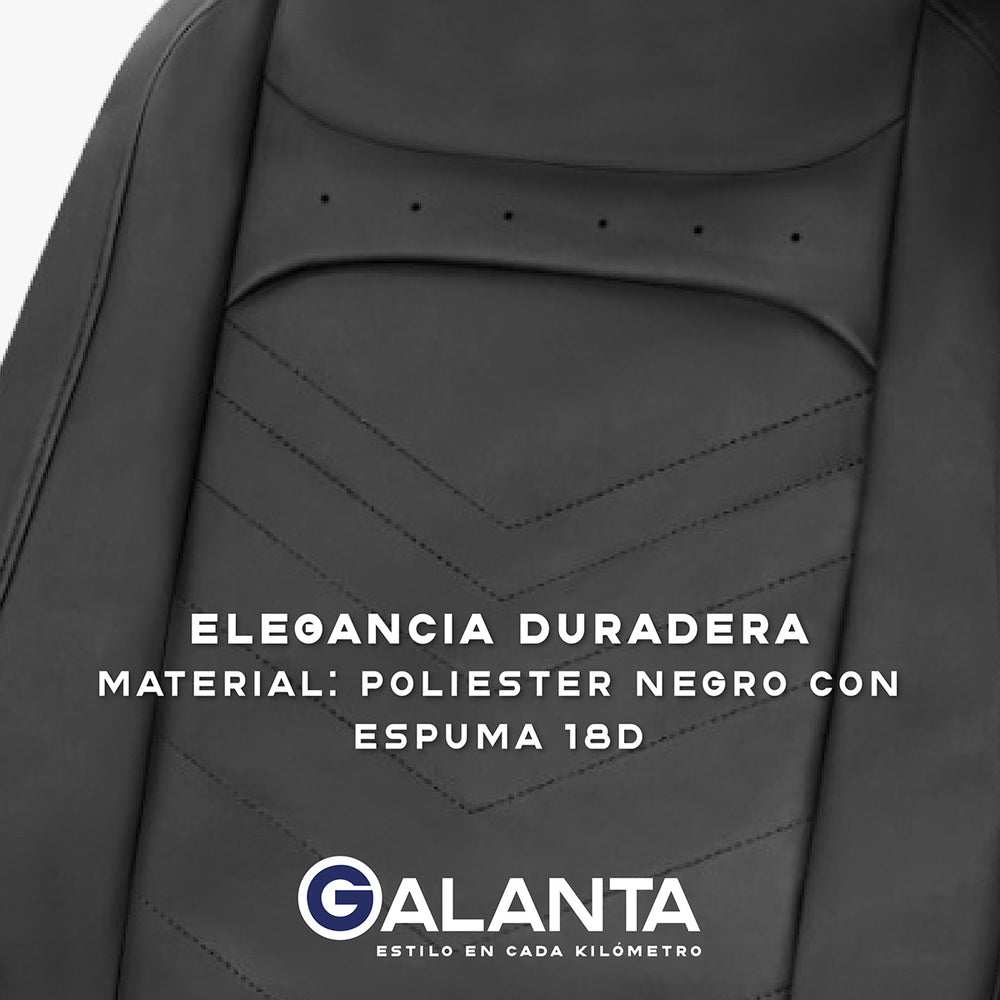 Fundas de Asiento Ecocuero Negro Premium