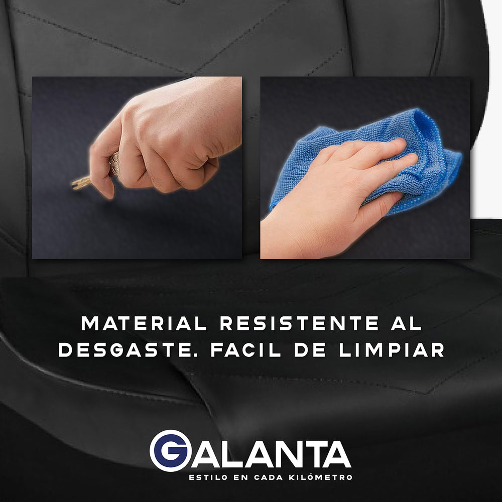 Fundas de Asiento Ecocuero Negro Premium