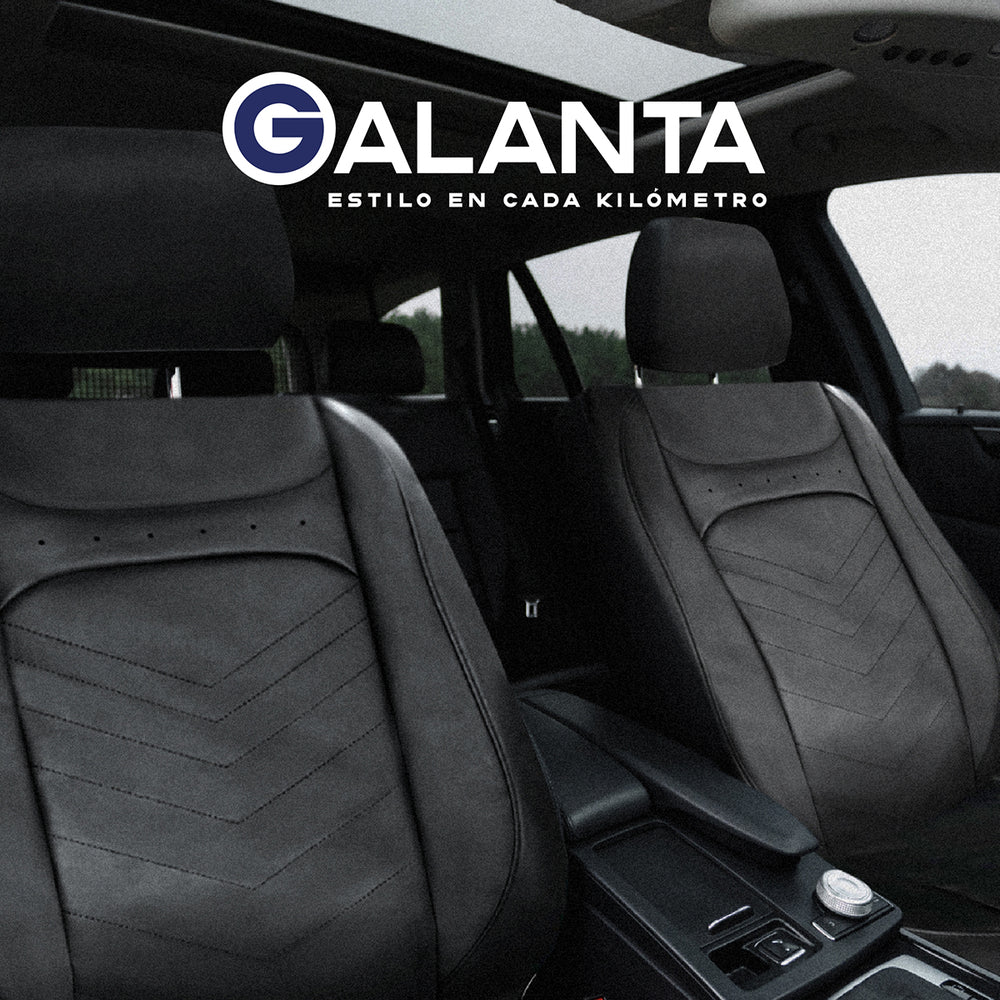 Fundas de Asiento Ecocuero Negro Premium