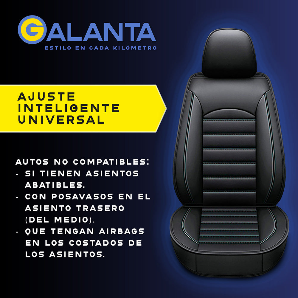 Fundas de Asiento Ecocuero Negro (Set 5 Asientos)