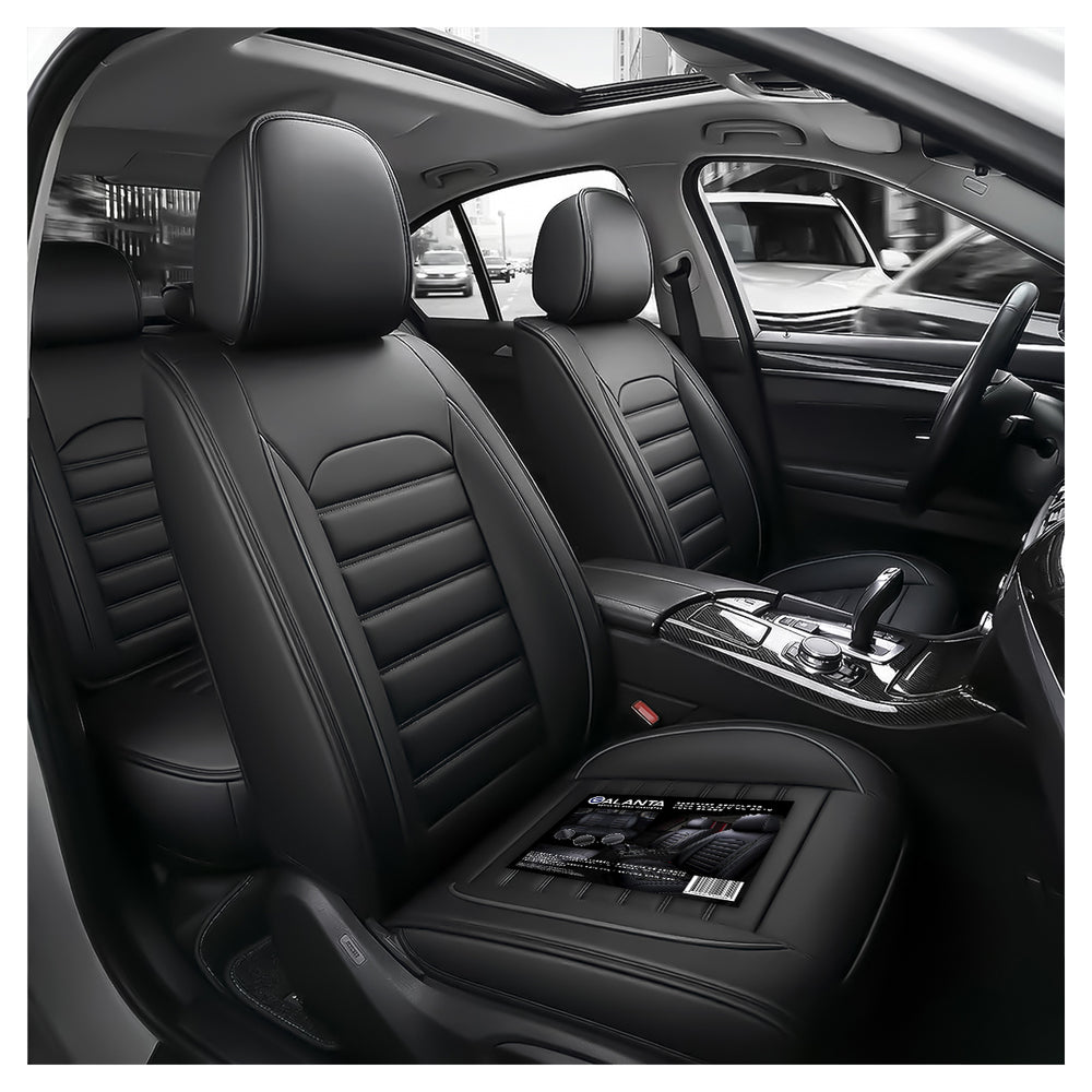 Fundas de Asiento Ecocuero Negro (Set 5 Asientos)