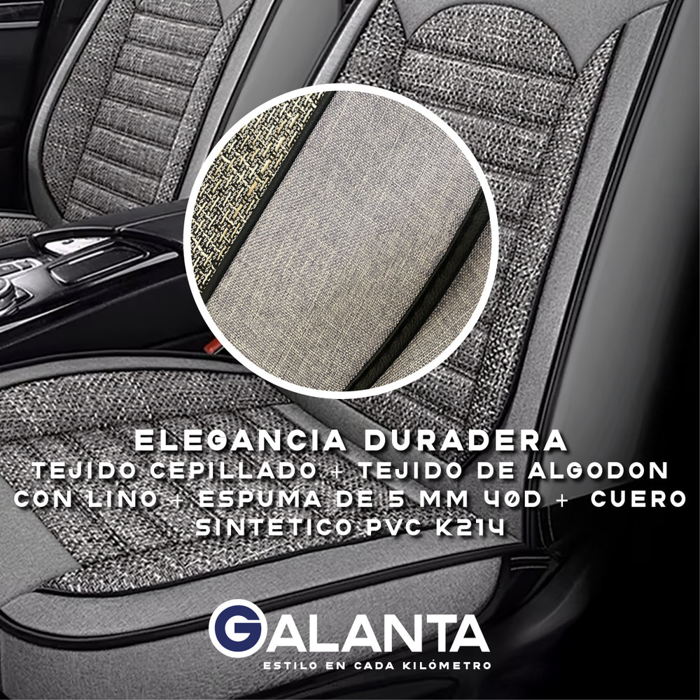 Fundas de Asiento Lino PU (Set 5 Asientos)