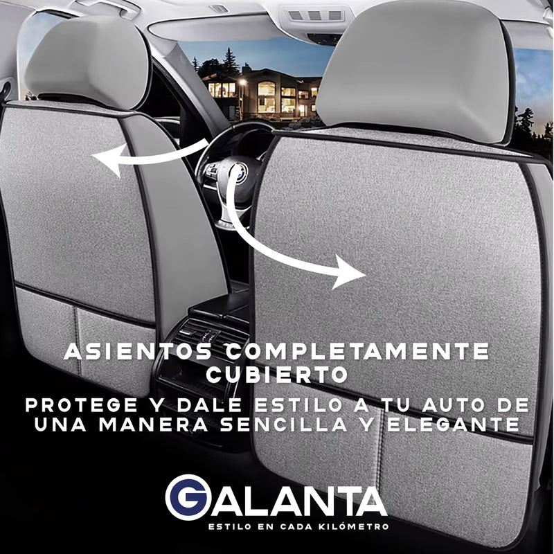 Funda Cubre Asiento Lino PU Galanta Set 5 Asientos Luxury