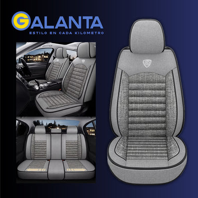 Funda Cubre Asiento Lino PU Galanta Set 5 Asientos Luxury