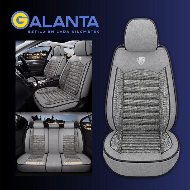 Funda Cubre Asiento Lino PU Galanta Set 5 Asientos Luxury