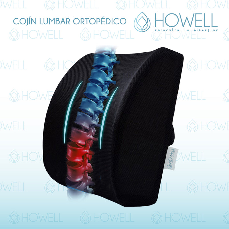 Cojín Lumbar Ortopédico Para Espalda Howell Soporte Dorsal