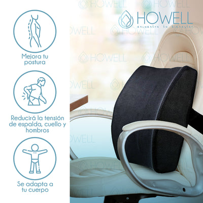 Cojín Lumbar Ortopédico Para Espalda Howell Soporte Dorsal